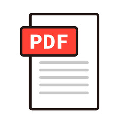 PDF file icon. Electronic document. Vector.