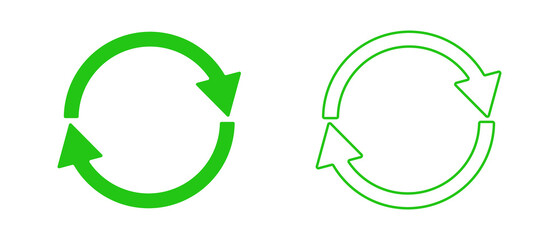 A set of recycling mark icons. Vectors about environment.