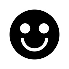 Smiling silhouette icon. Expression. Vector.