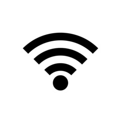 A simple wifi silhouette icon. Vector.