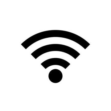 A simple wifi silhouette icon. Vector.