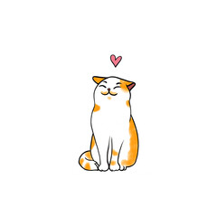 Fat cat with heart