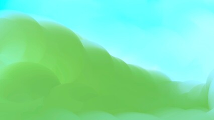 Obraz premium Green cloud abstract illustration background.