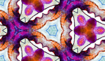 kaleidoscope,watercolor colorful seamless pattern for textiles and design ,pixel art