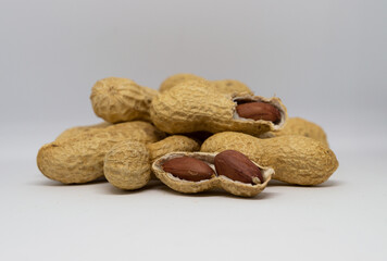 Peanuts with a light background