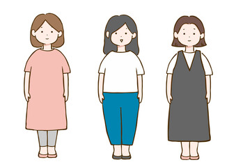 3人の女性 カラー