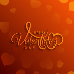 Happy Valentines day celebration greeting card background
