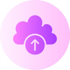 cloud upload gradient icon