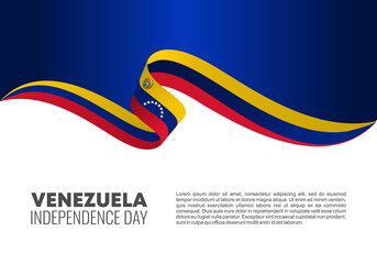 Venezuela independence day background banner poster for national celebration on July 5 th.