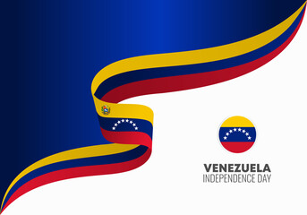Venezuela independence day background banner poster for national celebration on July 5 th. - obrazy, fototapety, plakaty
