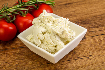 Soft cream cheese with herbs