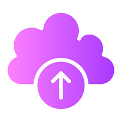 cloud upload gradient icon