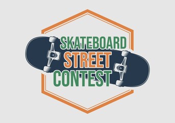 STREET SKATEBOARD LOGO EMBLEM II ART