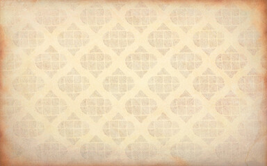 Grunge background texture. Vintage backdrop in beige and brown. Repeating ornament.