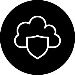 Fototapeta premium internet security glyph icon