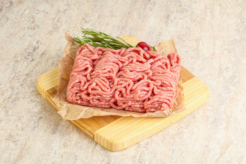 Raw beef minced meat for cooking