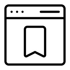 bookmarking line icon