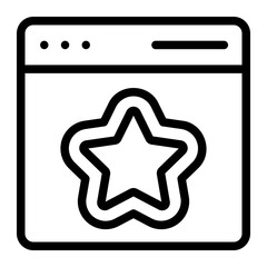 web rating line icon