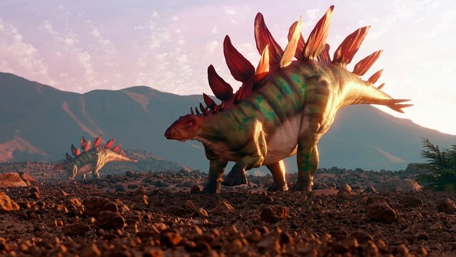 Fototapeta Artwork of Stegosaurus