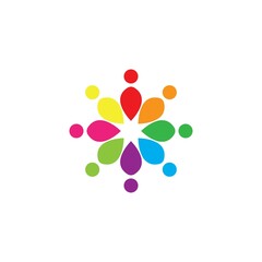 Community, network and social icon design template