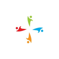 Community, network and social icon design template