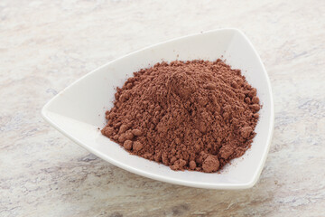 Natural organic cocoa powder for culinary