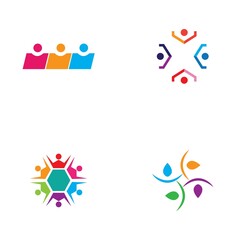 Community, network and social icon design template