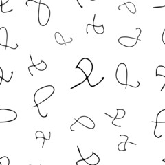 Seamless pattern with black pencil brushstrokes