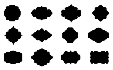 Set of ornate vector frames and ornaments with sample text. Perfect as invitation or announcement. All pieces are separate. Easy to change colors and edit.