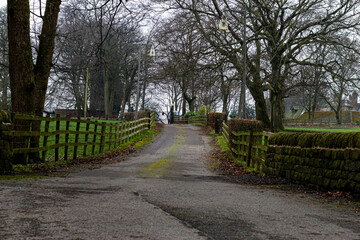 Fototapeta premium farm road outside Heywood, Greater manchester, England