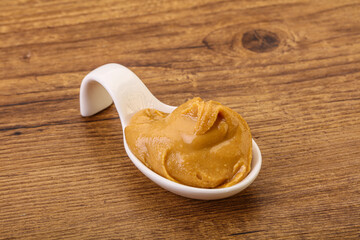 Peanut butter in the bowl