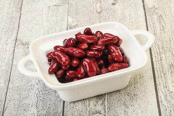 Canned red Kidney in the bowl