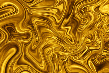 Golden luxury abstract background and texture 3D illustration. liquid marble gold background