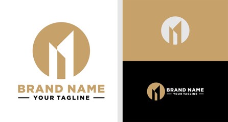 LETTER O LOGO BUILDING NEGATIVE SPACE LUXURY EDITABLE