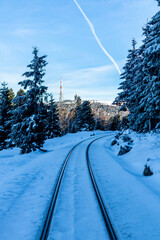 Unterwegs in der wunderschönen Winterlandschaft durch den schönen Harz am Brocken - Sachsen-Anhalt