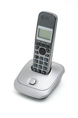 Cordless radiotelephone on a white background