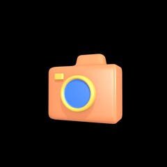 3d digital camera object concept