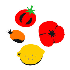 Organic vegetables vector illustration