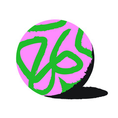 Yoga ball vector illustration
