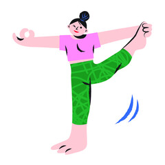 Yoga pose vector illustration