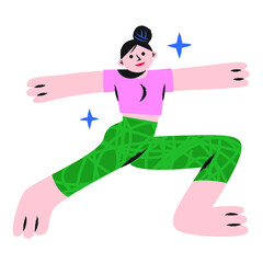 Yoga pose vector illustration