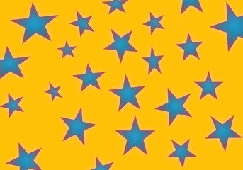 Fototapeta premium yellow background, abstract illustration star