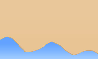 Fototapeta premium light brown background with blue water waves below