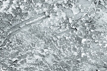 Isolated mockup oil painting on canvas close-up (macro)