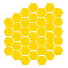 Honeycomb vector icon. Natural food. Honey cells symbol isolated on white background. Cells nature sign symbol.
