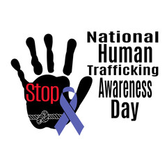 National Human Trafficking Awareness Day, Idea for poster, banner, flyer or postcard