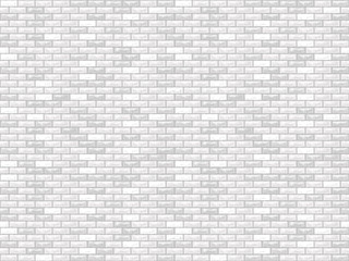 Vector brick wall seamless background. Realistic white brick texture.