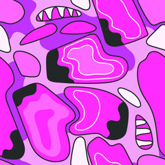 Seamless abstract colorful pattern with wave shapes