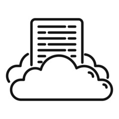 Cloud online study icon outline vector. School course