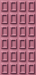 Chocolate bar background or texture. Pink. 板チョコの背景またはテクスチャ。ピンク